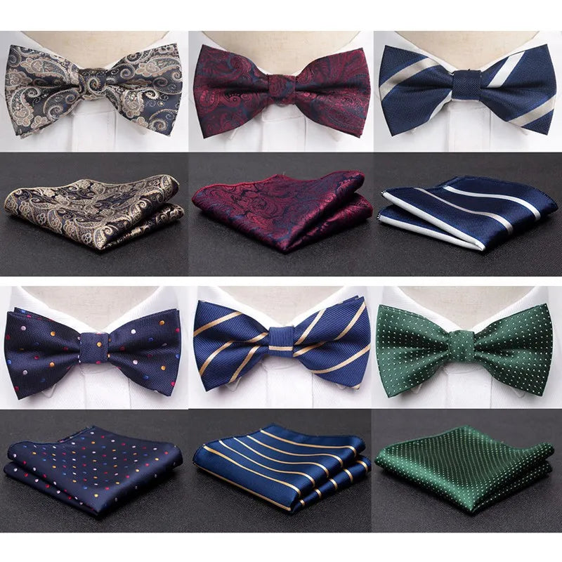 Premium Men’s Bowtie & Cravat Set – Perfect for Weddings, Parties, & Business Events.-Nilah Store