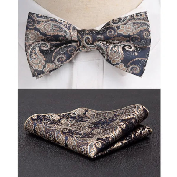 Premium Men’s Bowtie & Cravat Set – Perfect for Weddings, Parties, & Business Events.-Nilah Store