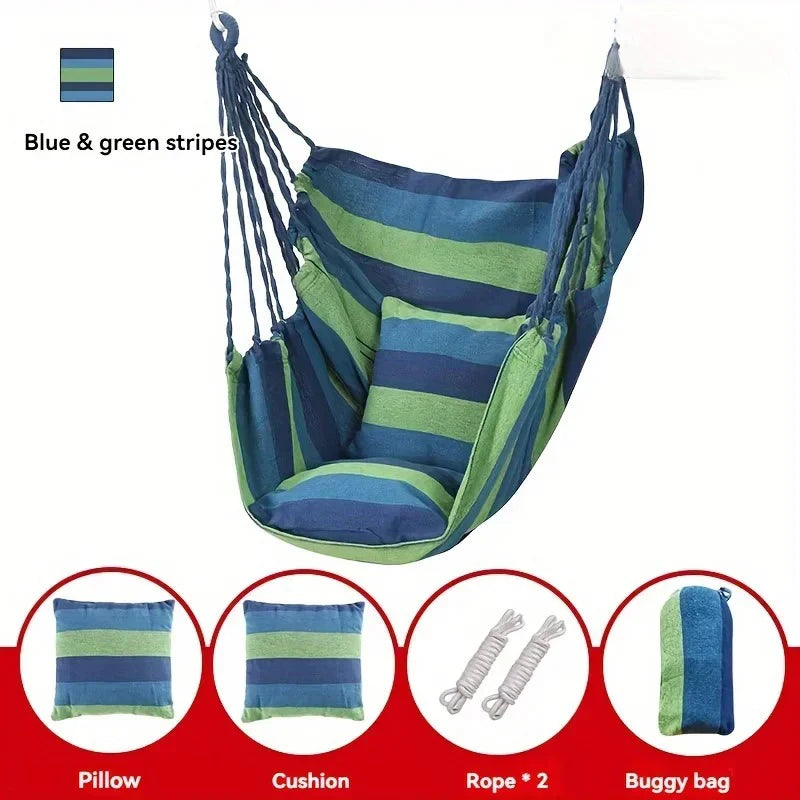 Comfortable canvas hammock chair .-Nilah Store