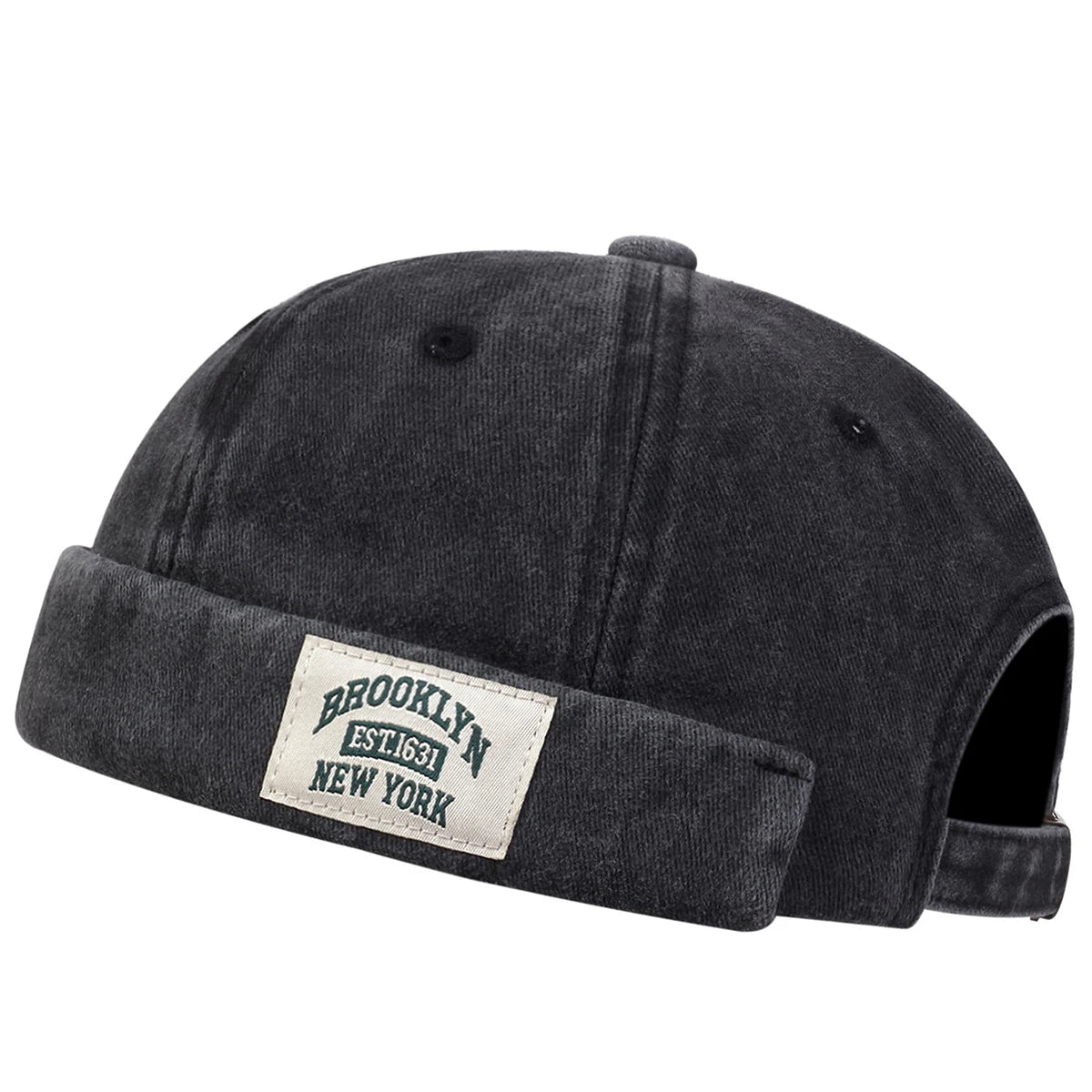 Caps BROOKLYN beanie fabric label without strap Skullies cap.-Nilah Store