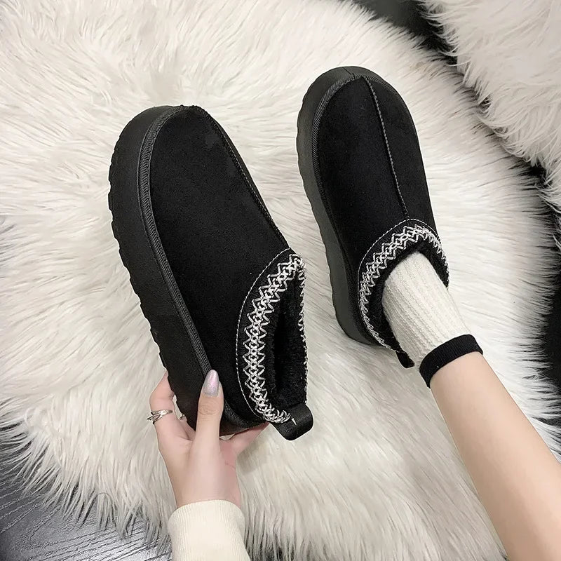 Women's Heel-Free Snow Boots with Cotton & Fur.-Nilah Store