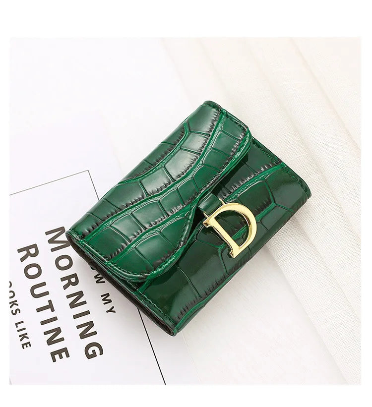 Luxury Brand Small Leather Women's Short Wallet.-Nilah Store