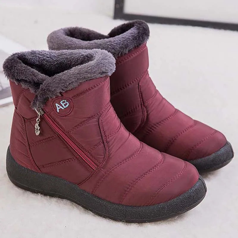 Soft Fur Winter Boots for Women, Waterproof & Comfortable.-Nilah Store