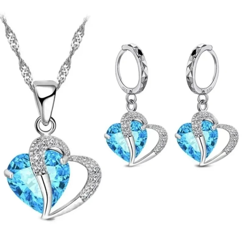 Luxury Women 925 Sterling Silver Cubic Zircon sets.-Nilah Store