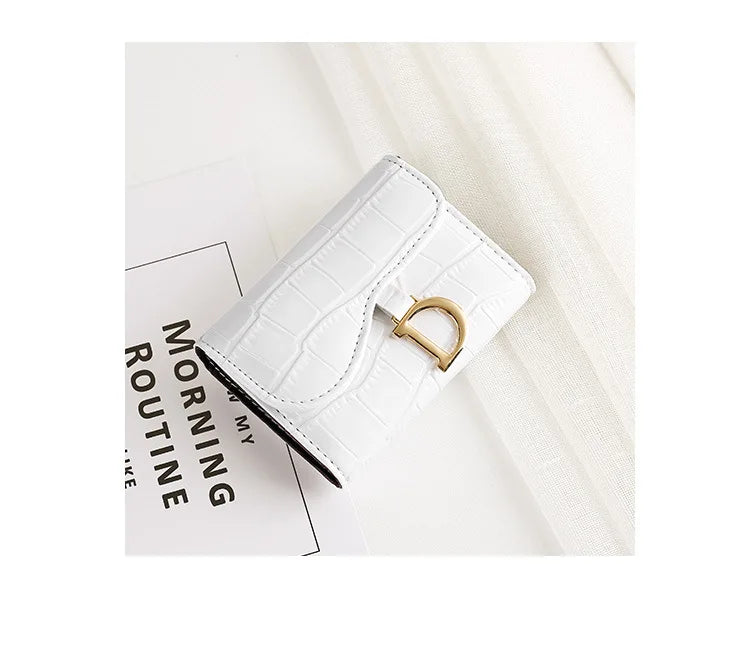 Luxury Brand Small Leather Women's Short Wallet.-Nilah Store