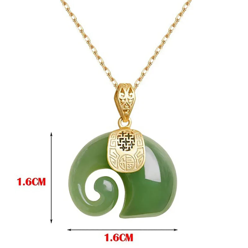 Hetian Jade Elephant pendant .-Nilah Store