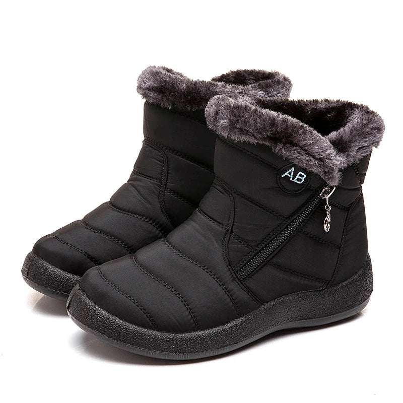 Soft Fur Winter Boots for Women, Waterproof & Comfortable.-Nilah Store