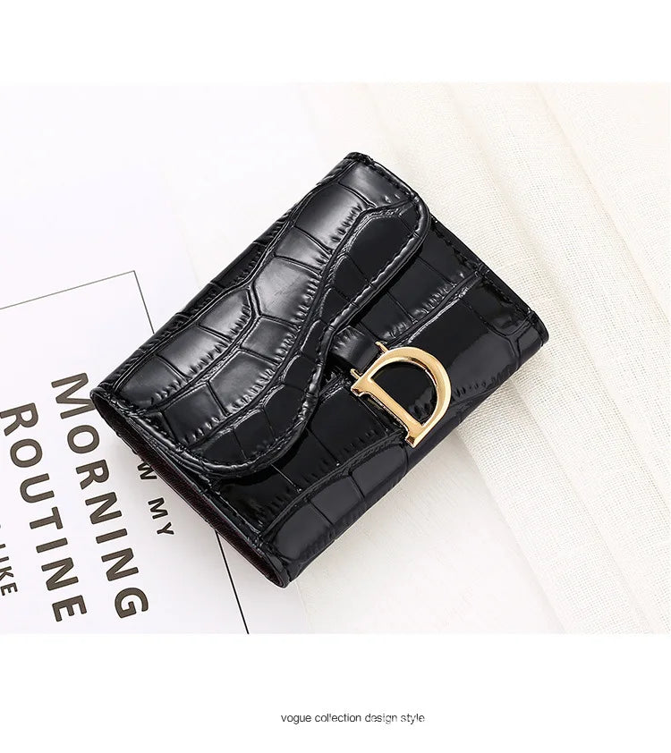 Luxury Brand Small Leather Women's Short Wallet.-Nilah Store