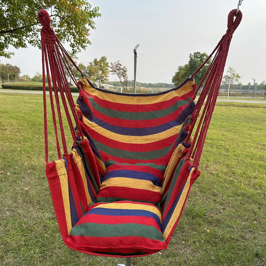 Comfortable canvas hammock chair .-Nilah Store