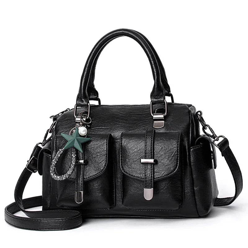 Fashionable Women's Soft Leather Shoulder Bag 2024.-Nilah Store