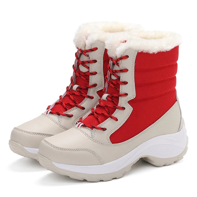 Women's Waterproof Chunky Platform Ankle Snow Boots.-Nilah Store