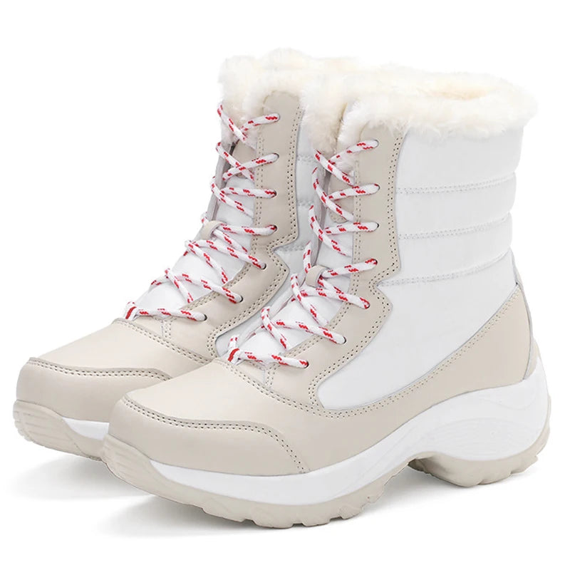 Women's Waterproof Chunky Platform Ankle Snow Boots.-Nilah Store