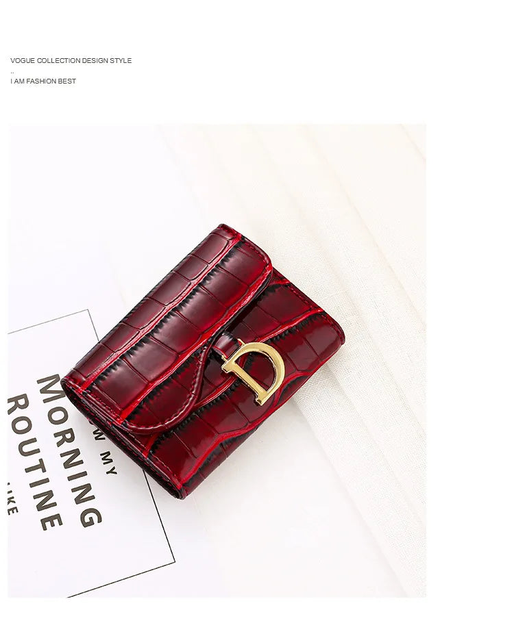 Luxury Brand Small Leather Women's Short Wallet.-Nilah Store