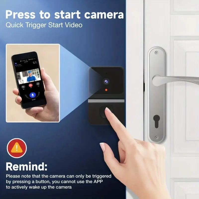 Wireless Doorbell WiFi Outdoor HD Camera Security .-Nilah Store