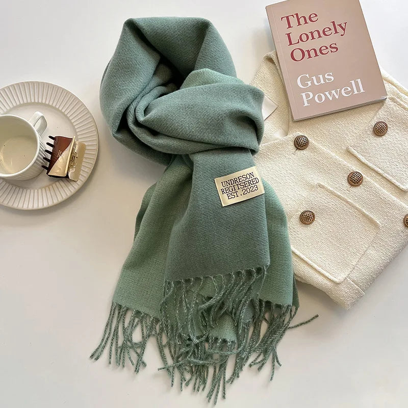 Luxury Autumn/Winter Cashmere Scarf - Tassel Shawl & Wrap.-Nilah Store