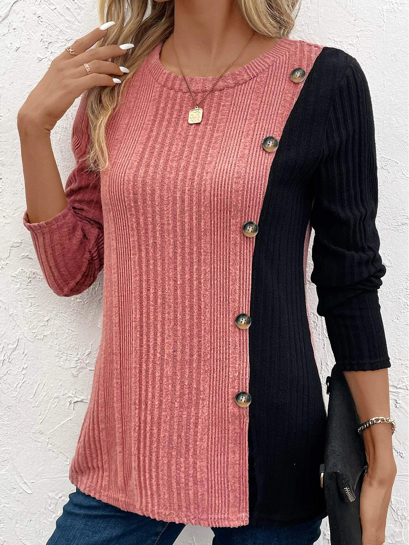 Elegant Lace V-Neck Chiffon Blouse – Long Sleeve Loose Pullover.