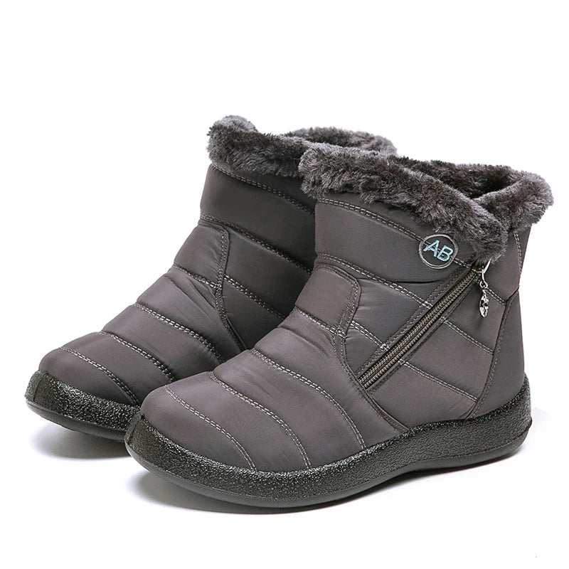 Soft Fur Winter Boots for Women, Waterproof & Comfortable.-Nilah Store