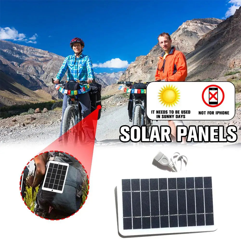 Portable Solar Panel 5V 2W Solar Plate with USB .-Nilah Store