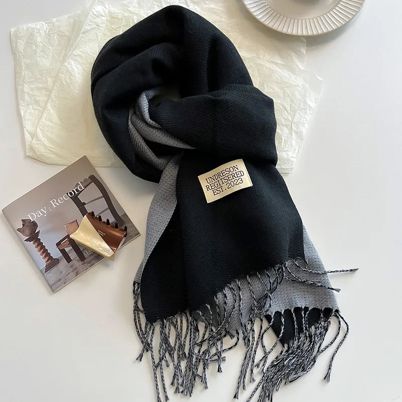 Luxury Autumn/Winter Cashmere Scarf - Tassel Shawl & Wrap.-Nilah Store