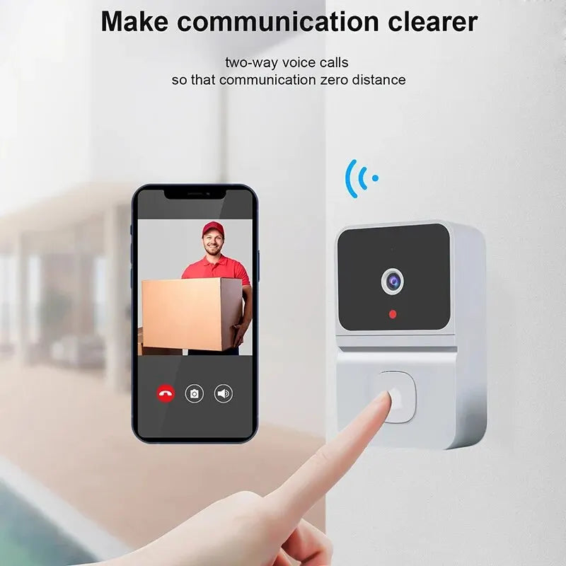 Wireless Doorbell WiFi Outdoor HD Camera Security .-Nilah Store