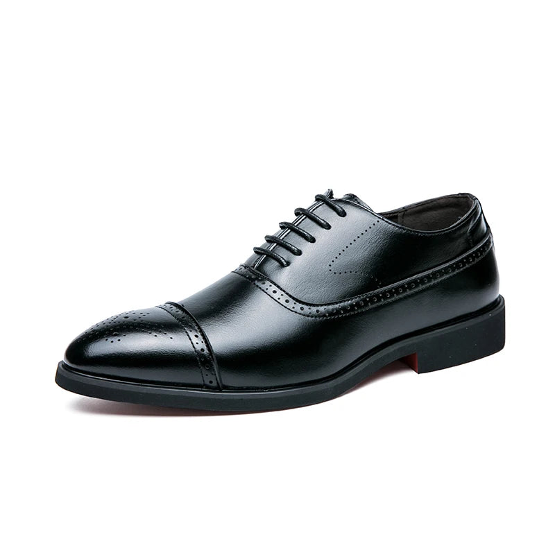 Men's Red Sole Oxford Brogue Shoes - Fashion, Casual, & Dressy.-Nilah Store