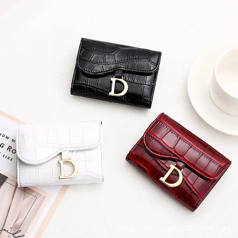 Luxury Brand Small Leather Women's Short Wallet.-Nilah Store