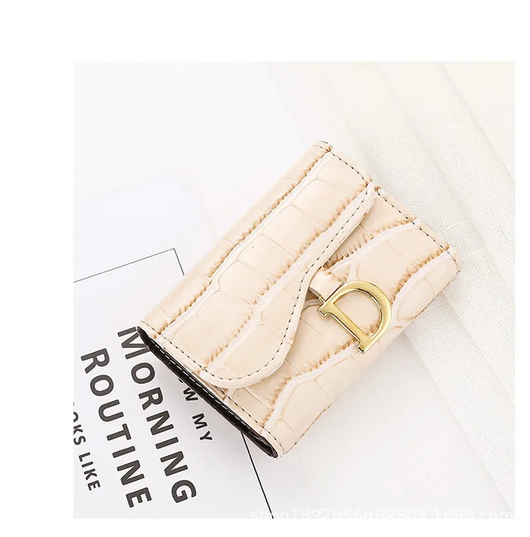 Luxury Brand Small Leather Women's Short Wallet.-Nilah Store