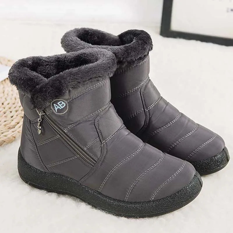 Soft Fur Winter Boots for Women, Waterproof & Comfortable.-Nilah Store