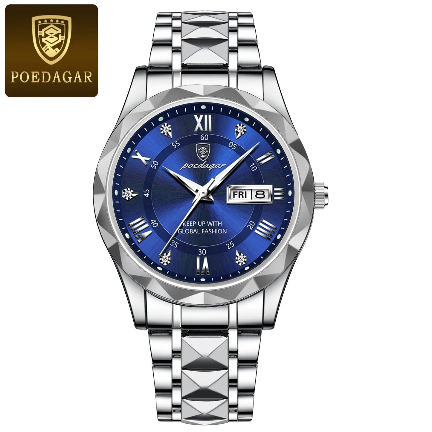 Men Watches Stainless Steel Quartz-Nilah Store