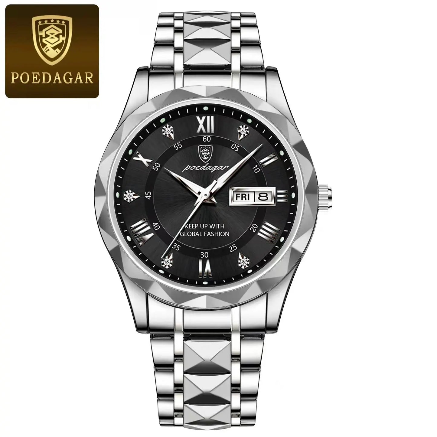 Men Watches Stainless Steel Quartz-Nilah Store