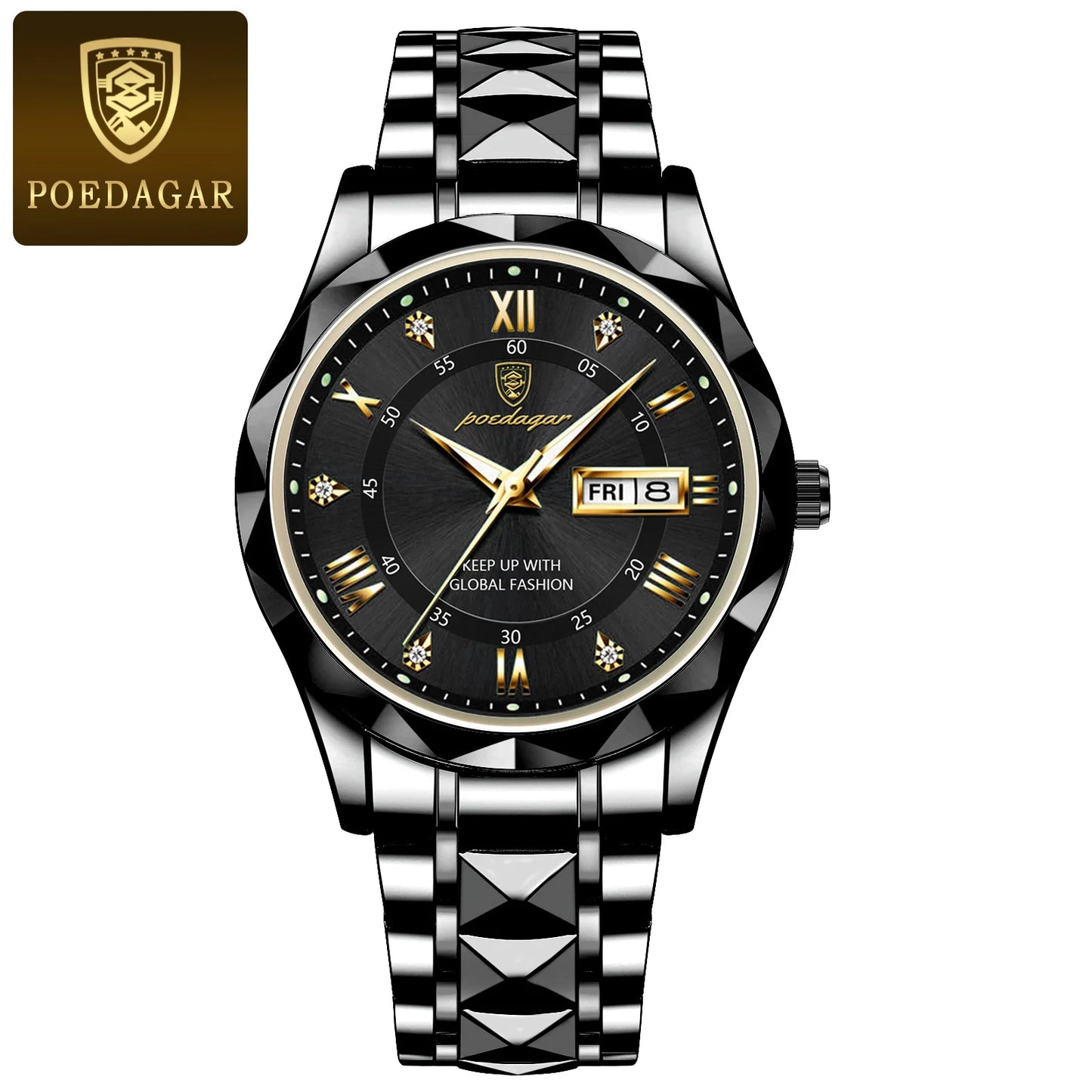 Men Watches Stainless Steel Quartz-Nilah Store