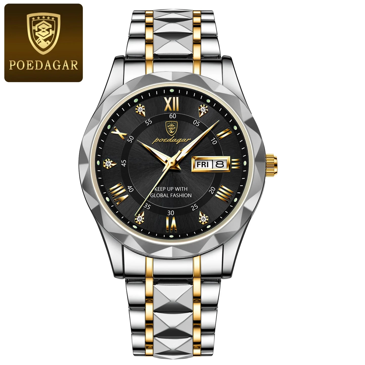 Men Watches Stainless Steel Quartz-Nilah Store